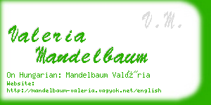valeria mandelbaum business card